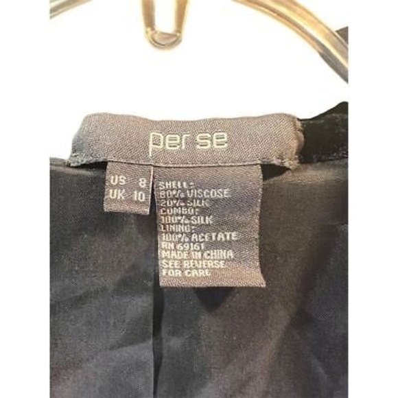 Per Se Women's Black Velvet Blazer Jacket Size 8 Formal Long Sleeve - Picture 7 of 7